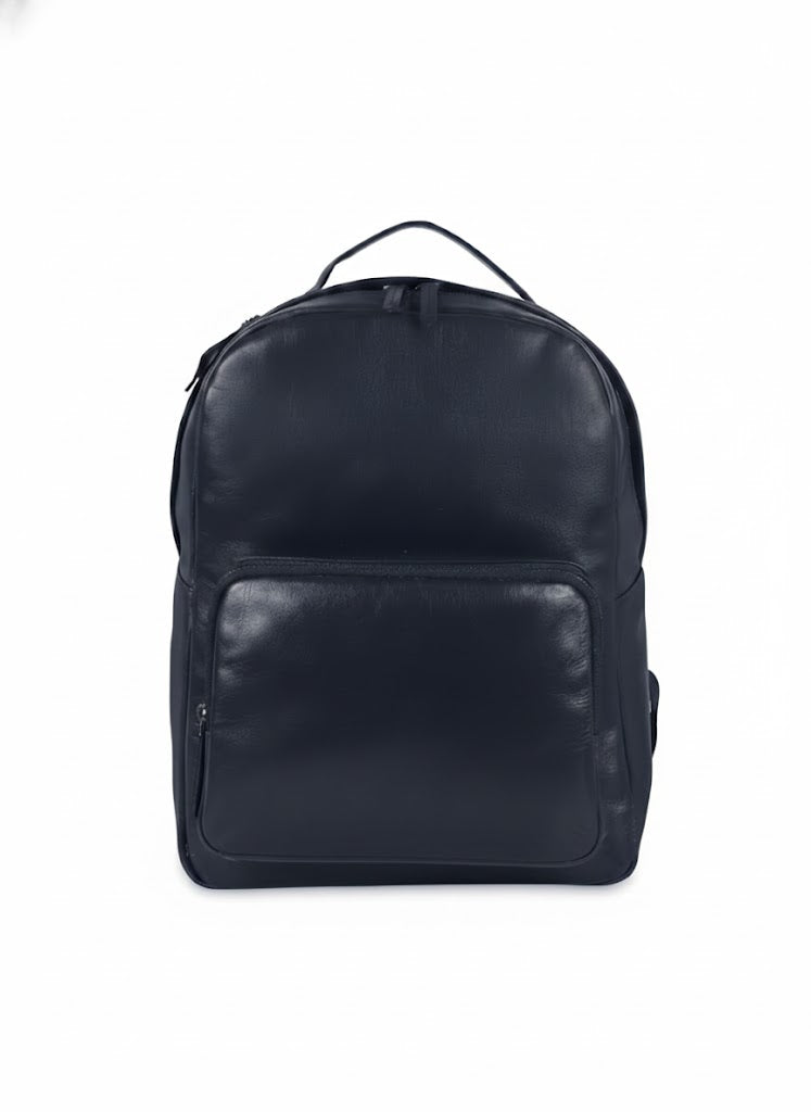 Black leather backpack BY YAGO