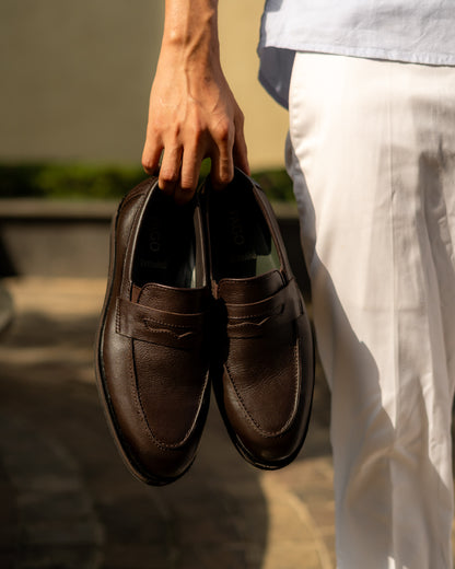 Brown leather shoes By YAGO